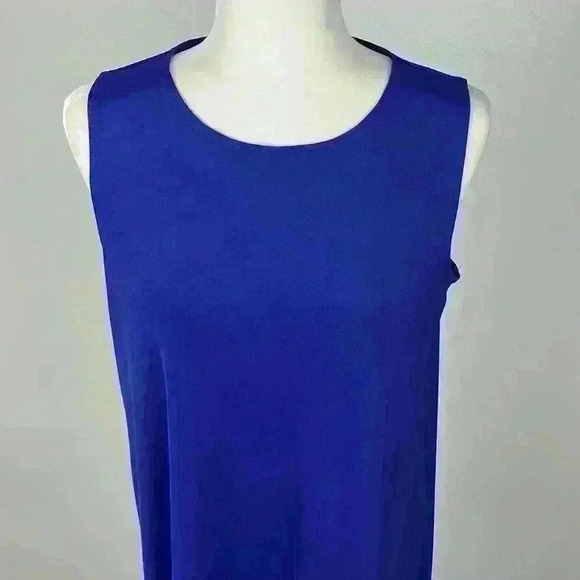 KASPER Blue/Purple Sleeveless Midi Dress Size M - Picture 2 of 10